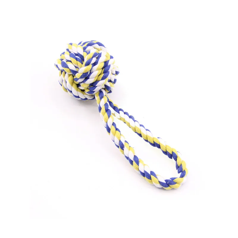 

Large cotton rope ball dog bite rope molar toy pet toy rope knot ball dog bite ball pet products