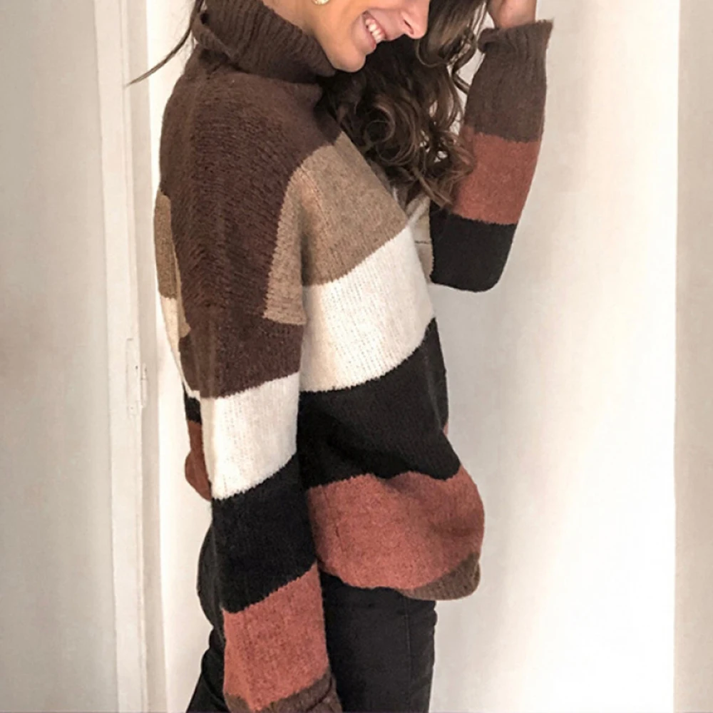 2019 женская зимняя одежда корейский стиль Розовый пуловер сплошная шикарная