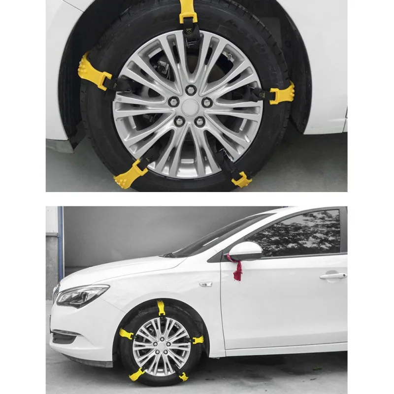 

10PCS Car Snow Tire Wheel TPU Anti-skid Chains Belt For Two Tires Truck Off-Road SUV 2021