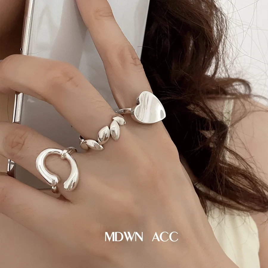 

Versatile simple fashion personalized ins wind love cool wind adjustable ring
