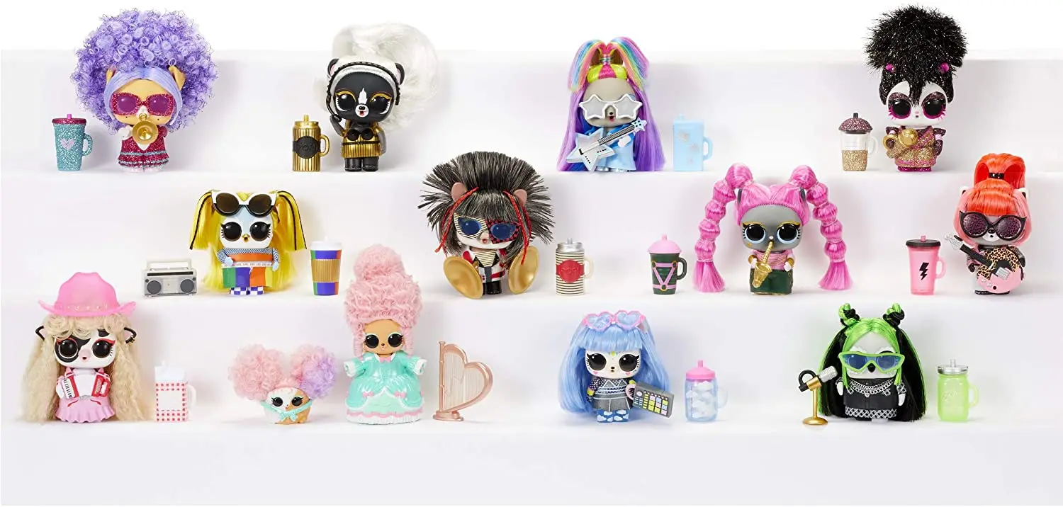 

LOL Surprise Remix Pets 9 Surprises, Real Hair Includes Music Cassette Tape with Surprise Song Lyrics, Accessories, Dolls