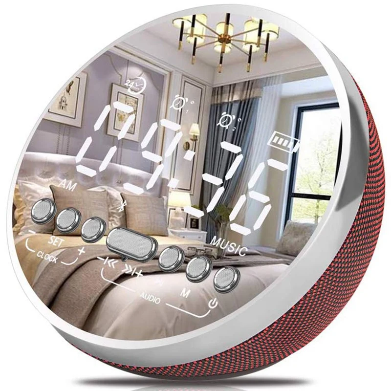 Будильник домашний светодиодный цифровой будильник радио с fm Bluetooth динамик часы