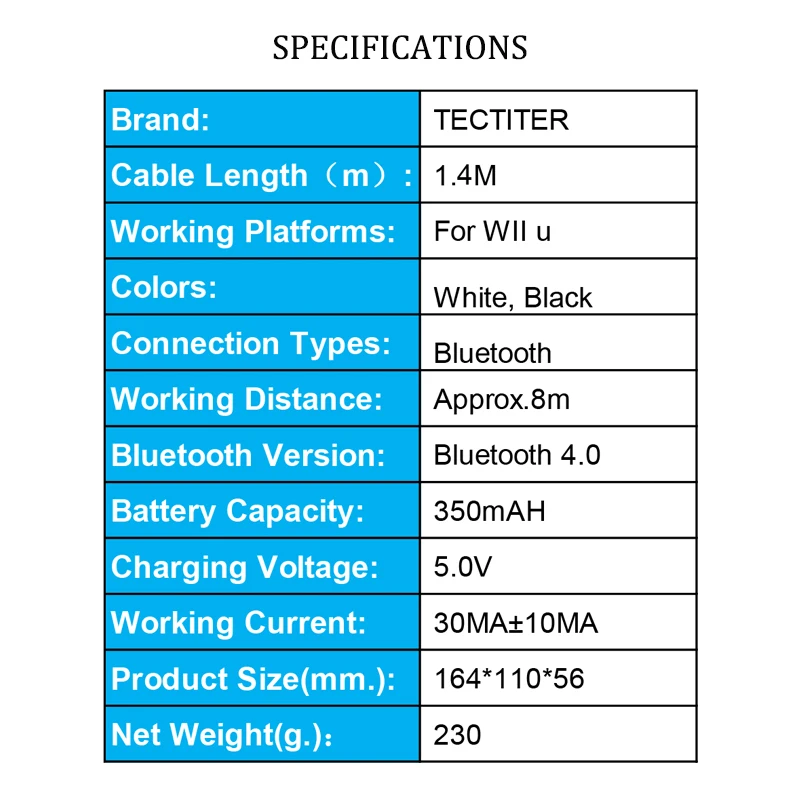 For Nintend Wii U Pro Controller USB Classic Dual Analog Bluetooth Wireless Remote Controle WiiU Gamepad | Электроника