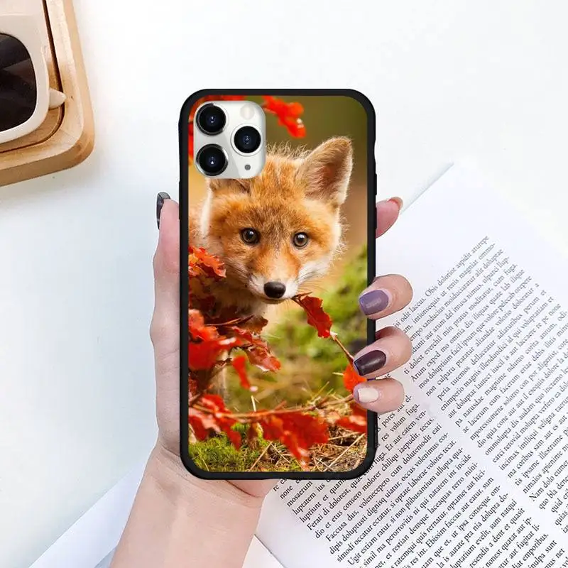 

Fox cute animal Phone Case for iPhone 11 12 pro XS MAX 8 7 6 6S Plus X 5S SE 2020 XR Luxury brand shell funda coque