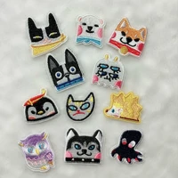 50pcslot diy cute sticker embroidery patch dog animal clothing accessories iron cap biker patches applique