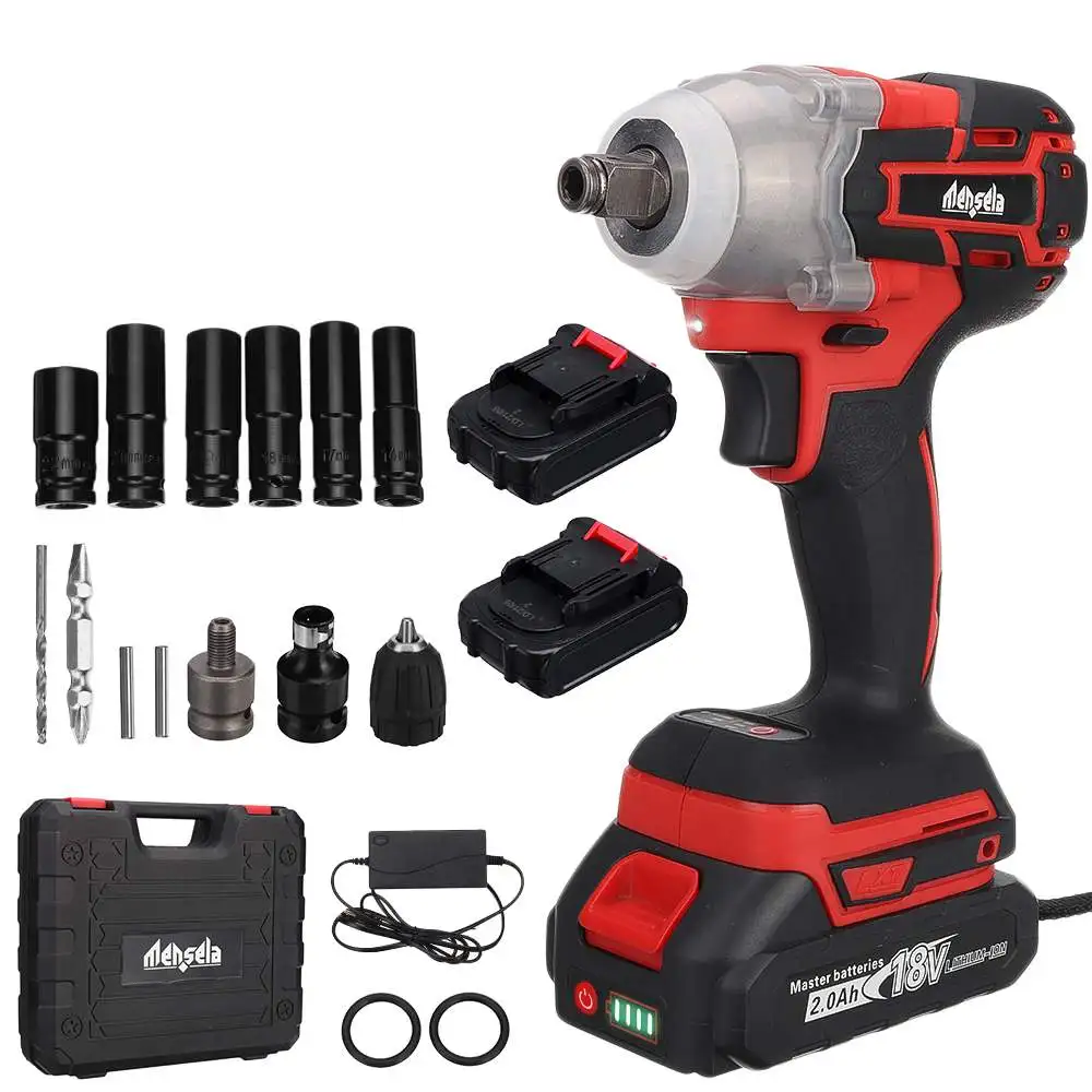 

380N.M Brushless Cordless Electric Impact Wrench Driver 1/2 inch 3 Gear Speed Wrench Screwdriver for Makita 18V Battery