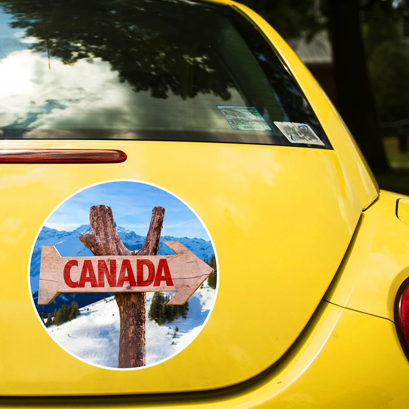 Печатный самоклеющийся наклейки на авто Канада знак лыжный сноуборд
