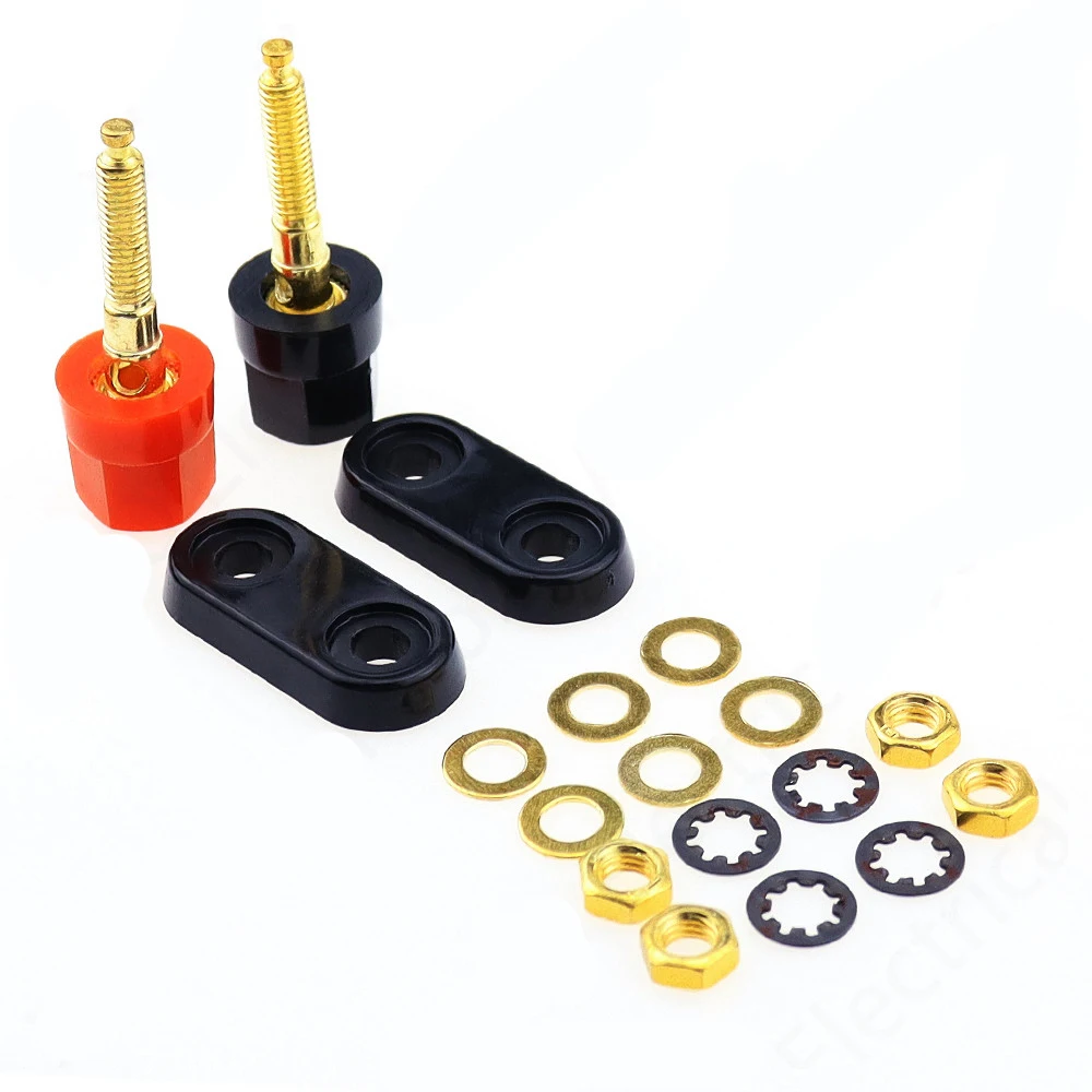 

Quality Banana Plugs Couple Terminals Red Black Connector Amplifier Terminal Binding Post Banana Speaker Plug Jack Accessories 1