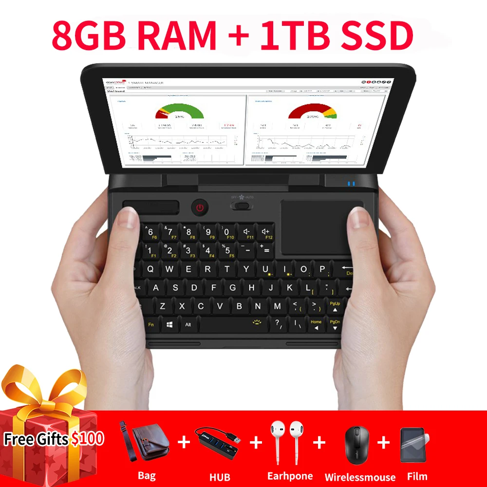 GPD MicroPC микро ПК Intel Celeron N4100 UHD graphics 600 планшет Windows 10 8 Гб ram 128 Гб SSD карманный мини ПК компьютер Ноутбук