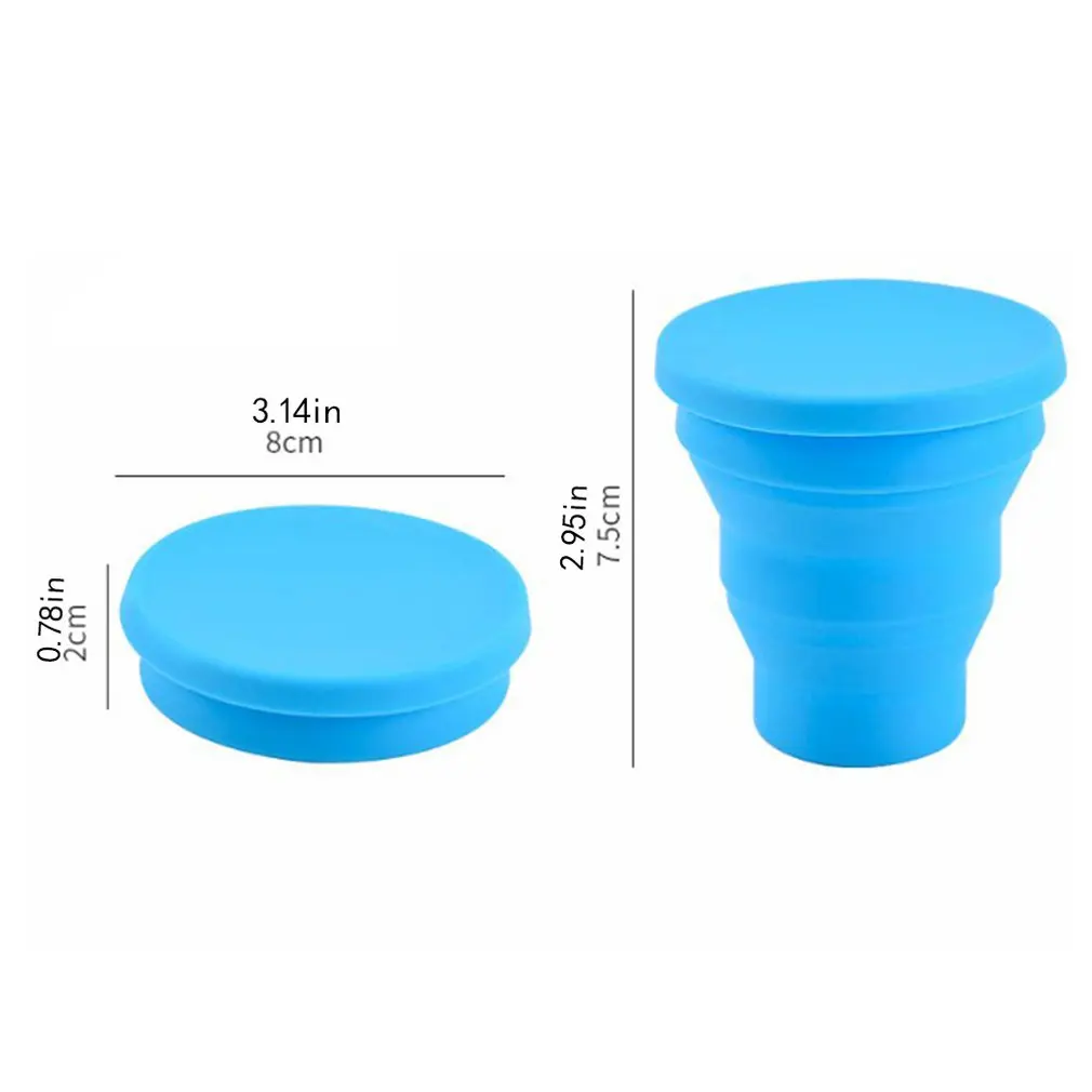 

Folding Silicone Cup Coffee Mugs Travel Collapsible Silicone Cups Portable Handcup Retractable Food Grade Foldable Water Cups