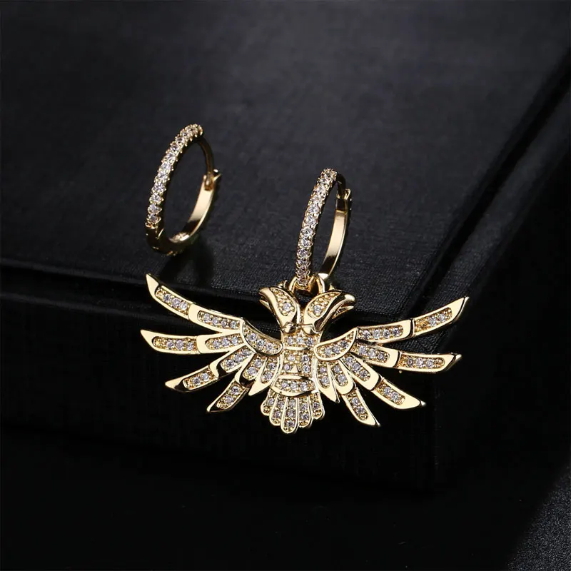 Монако дизайн Thunderbird серьги для женщин животных Серебряный 925 циркониевые с орлом