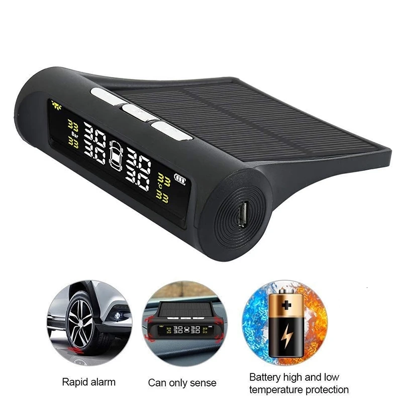 На солнечной энергии TPMS автомобильных шин давление сигнализации Монитор системы
