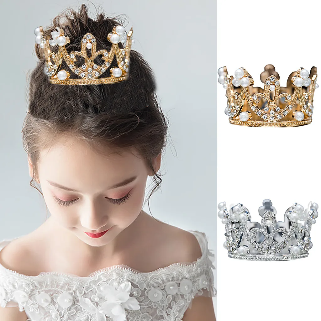 2019 Children Crown Tiara Queen King Diadem Prom Headdress Boys and Girls Tiaras Crowns for Birthday Cake hair jewelry | Дом и сад