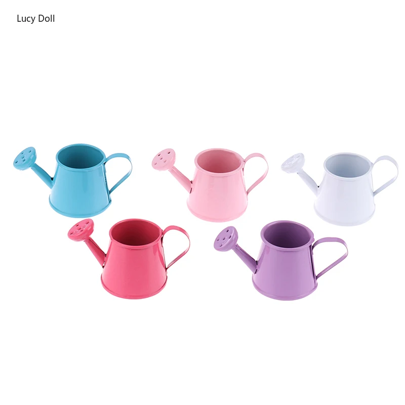 

1/12 Metal Watering Can Garden Miniature Decoration For Children Kids Dolls Accessories DIY House Miniature Furniture Toys