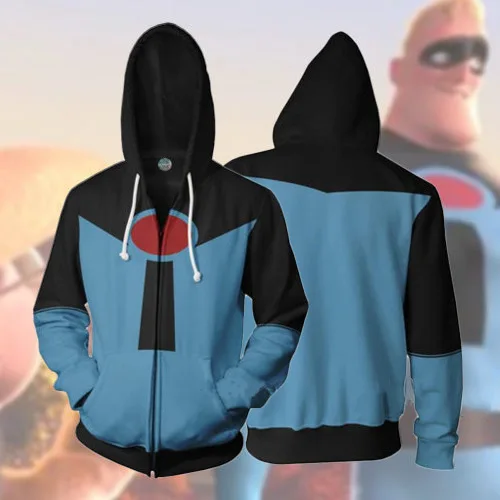Anime The Incredibles Violet Parr Hoodies jacket Cosplay costume men women 3D Printed zip-up Mr. Incredible Sweatshirt | Тематическая