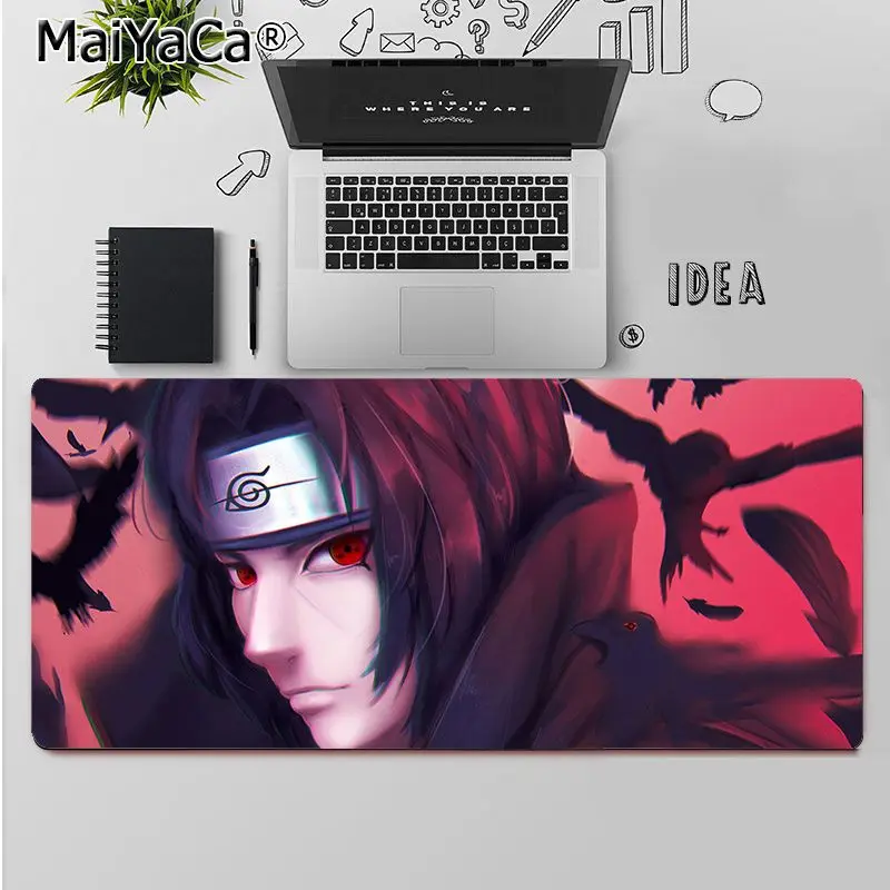 

Maiya Top Quality anime Naruto Itachi Rubber Mouse Durable Desktop Mousepad Free Shipping Large Mouse Pad Keyboards Mat
