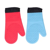 silicone oven mitts with cotton heat insulated anti scalding baking gloves for home kitchen