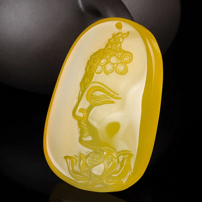 Кулон из натурального нефрита головы Будды агата отправляет друзей чтобы