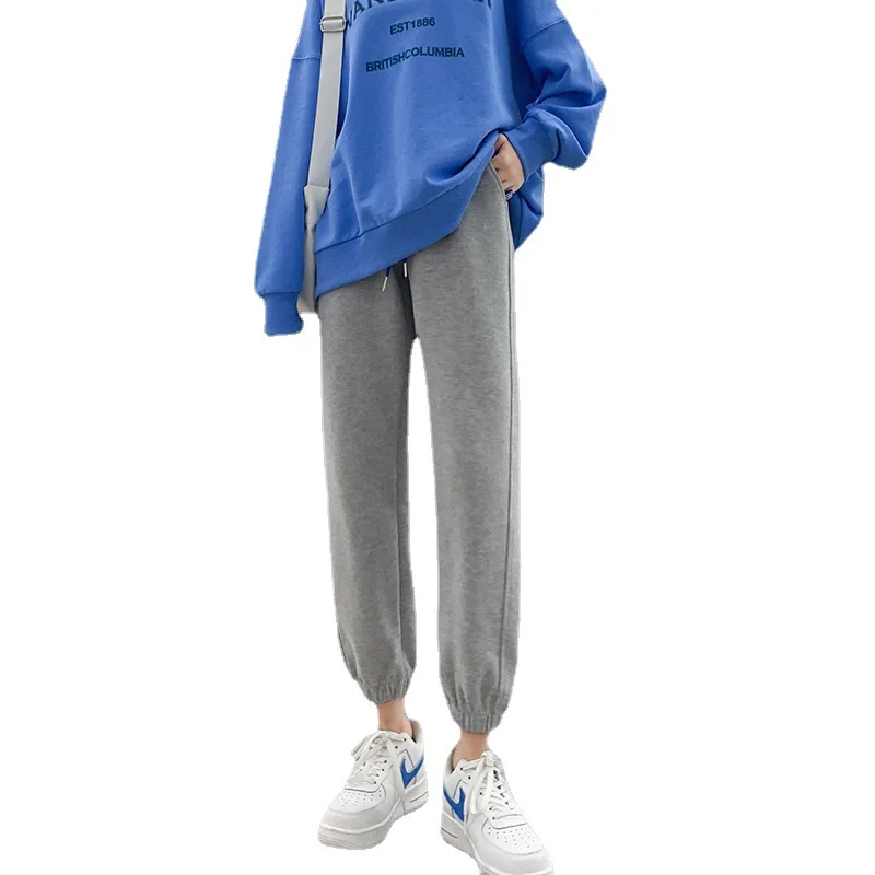 

Sports pants women's 2021 new spring and autumn loose straight wide-legged thinning guard pants with feet casual pants tide