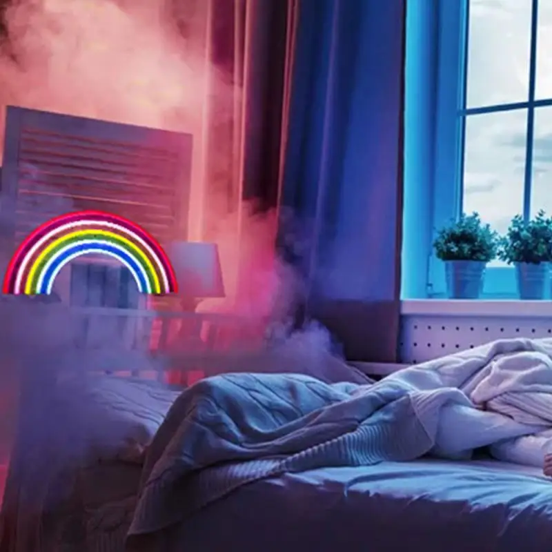 

New Cute Wall Hanging Rainbow Neon Light Creative Night Light Bedroom Decoration Modeling Lamp Neon Lamp Neon Bulb Wall Decor