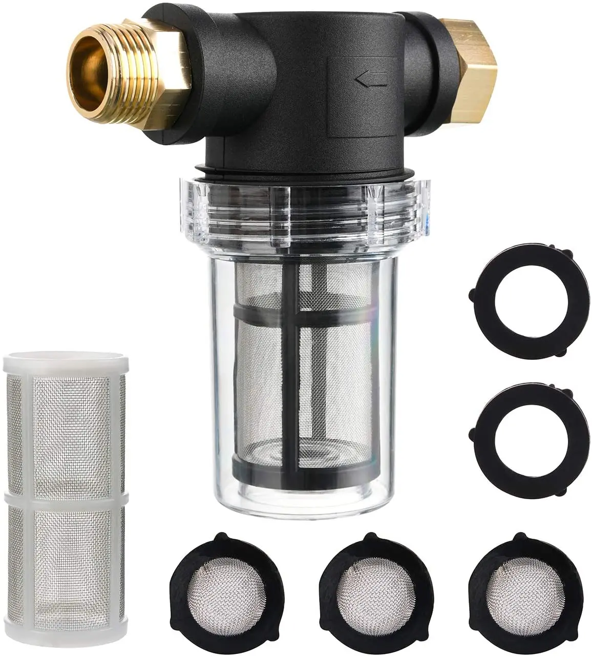 

Garden Hose Garden Timer Filter Attachment for Pressure Washers Pump Inlet Filter 3/4" Hose Connector Garden Accessories