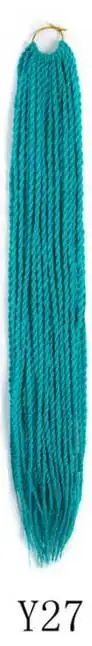 Qphair Ombre Сенегальские вьющиеся волосы крючком косы 24 дюйма 30 корней/упаковка синтетические плетеные волосы для женщин черные кроличьи волосы - Цвет: y27