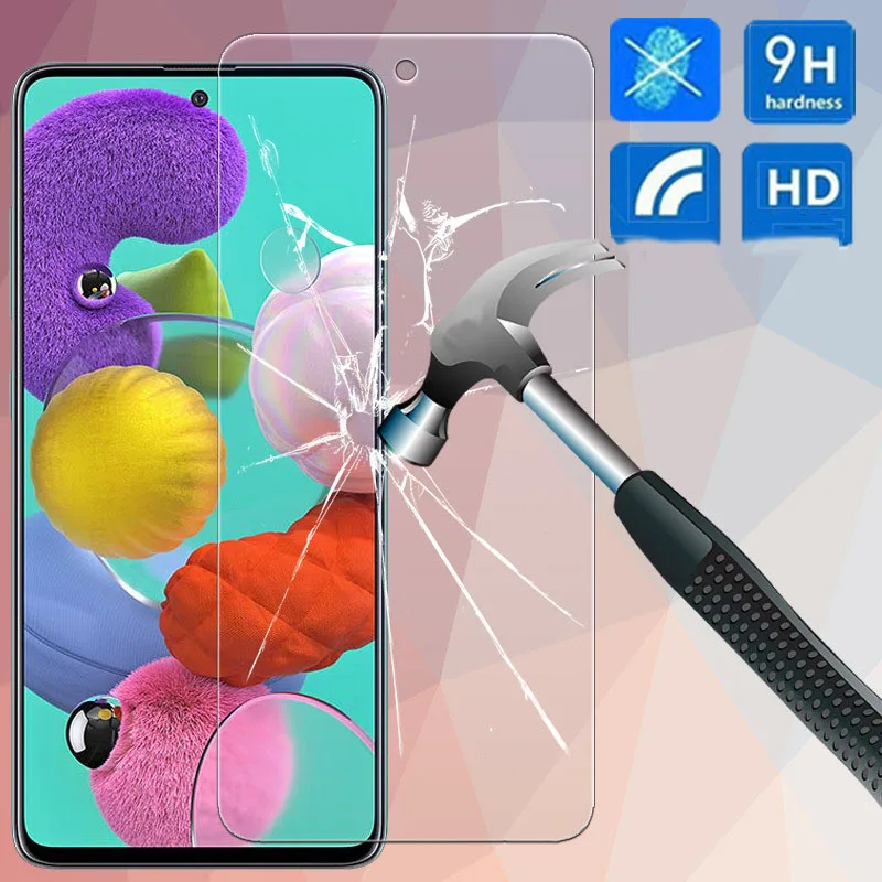 

2 pcs 9h Tempered glass film for samsung Galaxy A51 HD screen protector for samsung a51 phone Protective film Original 2020 new