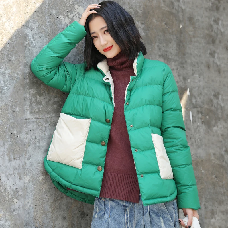 Fitaylor Новая зимняя Женская Ультра Легкая короткая куртка-пуховик в винтажном