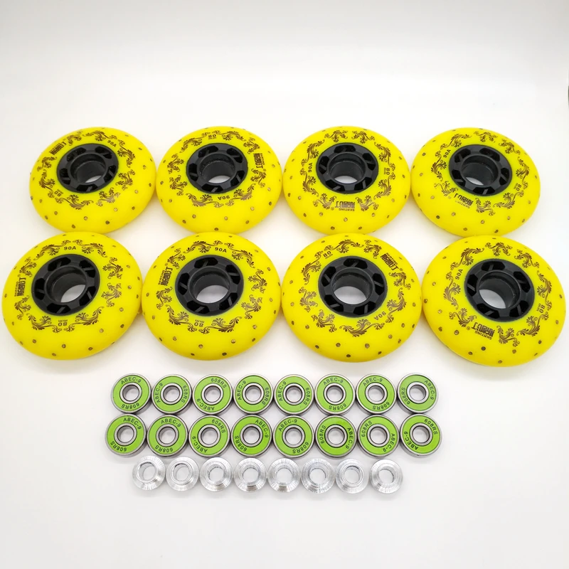 Бесплатная доставка роликовые колеса с искровым камнем 80x24 мм 90 A 80 мм|Скейтборд| |