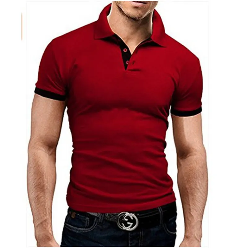 

Sleeve Polo Summer short Shirt men fashion polo shirts casual Slim Solid color business men's polo shirts men's clothing