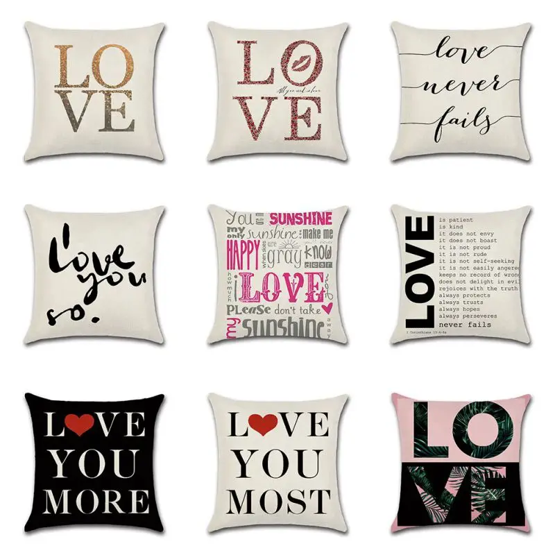 2019 Горячие Любовь Пара Декоративные Чехлы на подушку диван подушки для дома