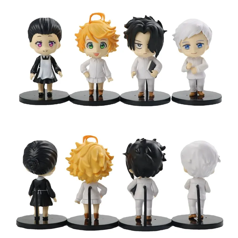 4 шт./компл. фигурка обещанного неверланда Эммы Аниме Chibi ПВХ экшн-модель игрушки