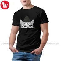 funny cat tshirt funny 100 percent cotton short sleeve t shirt graphic basic tee shirt mens oversize