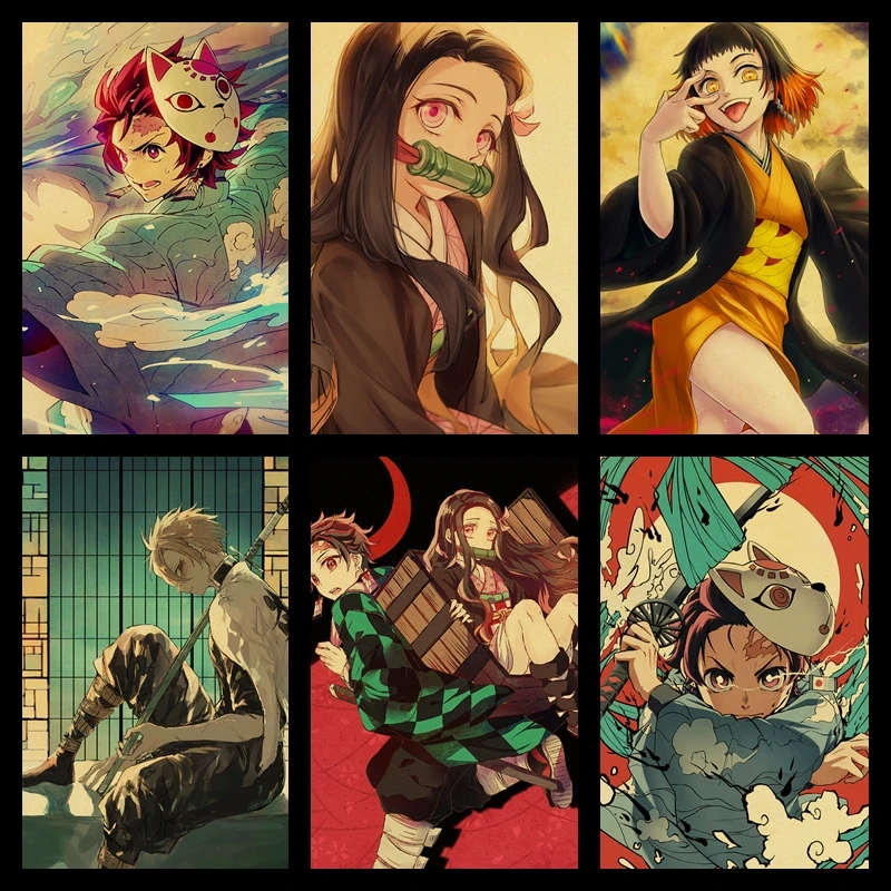 Купите три чтобы отправить один убийца демонов: киметасу no Yaiba Kamado Tanjirou плакат