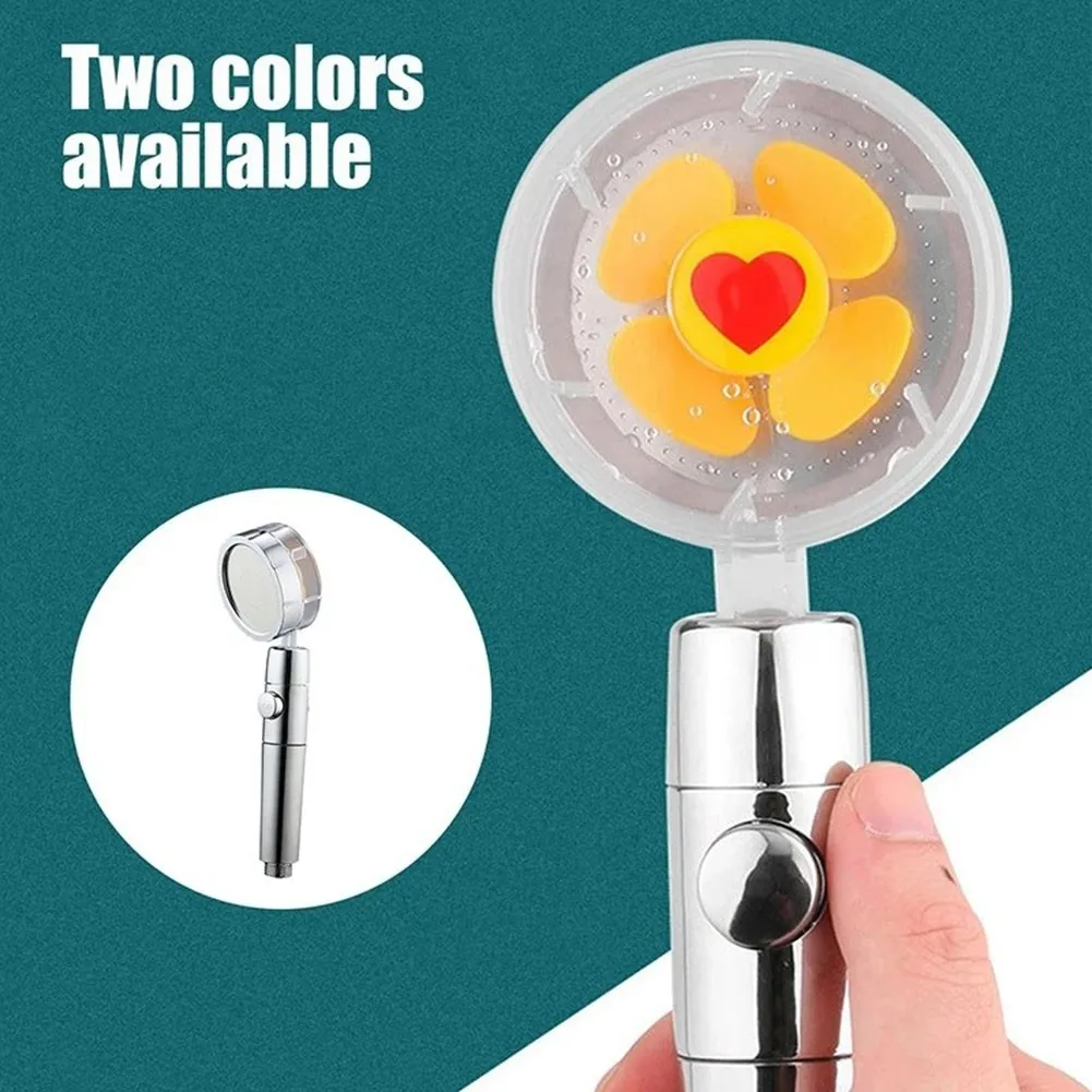 

Turbocharged Shower Head Small Waist Shower Set One-key Water Stop Water Line Saving Flow 360 Degrees Rotating With Small Fan