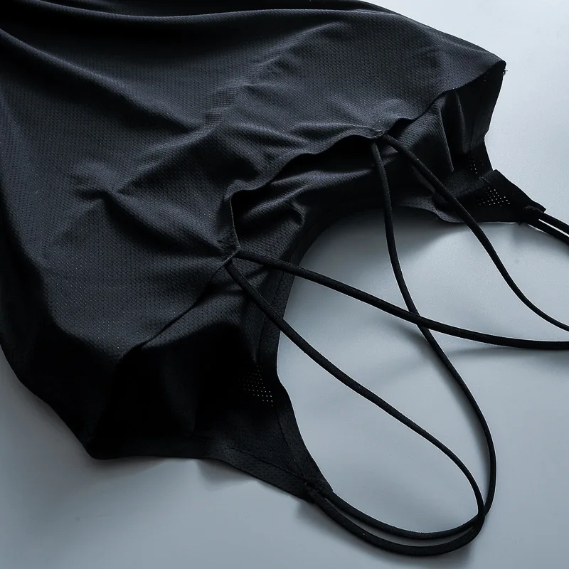 

The New No Trace Ice Silk Camisole Chest Wrap Breathable Women Top Built-in Chest Pad Long Section One-Piece Lingerie