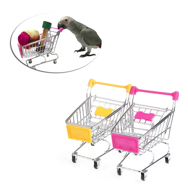 

Parrot Bird Mini Supermarket Shopping Cart Intelligence Growth Training Kids Toy