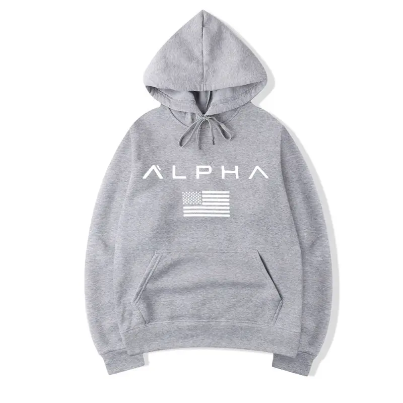 Осень новое поступление высокая Alpha Industries спортивная одежда с принтами Мужская толстовка хип-хоп мужской пуловер с капюшоном одежда с капюшоном - Цвет: 15