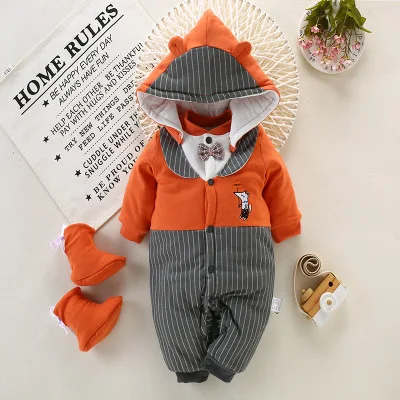 Winter Overalls for Girls Boys Jumpsuit Children's Baby Romper Hooded 0-15M Newborn Infants Babies Onesies Warm | Детская одежда и