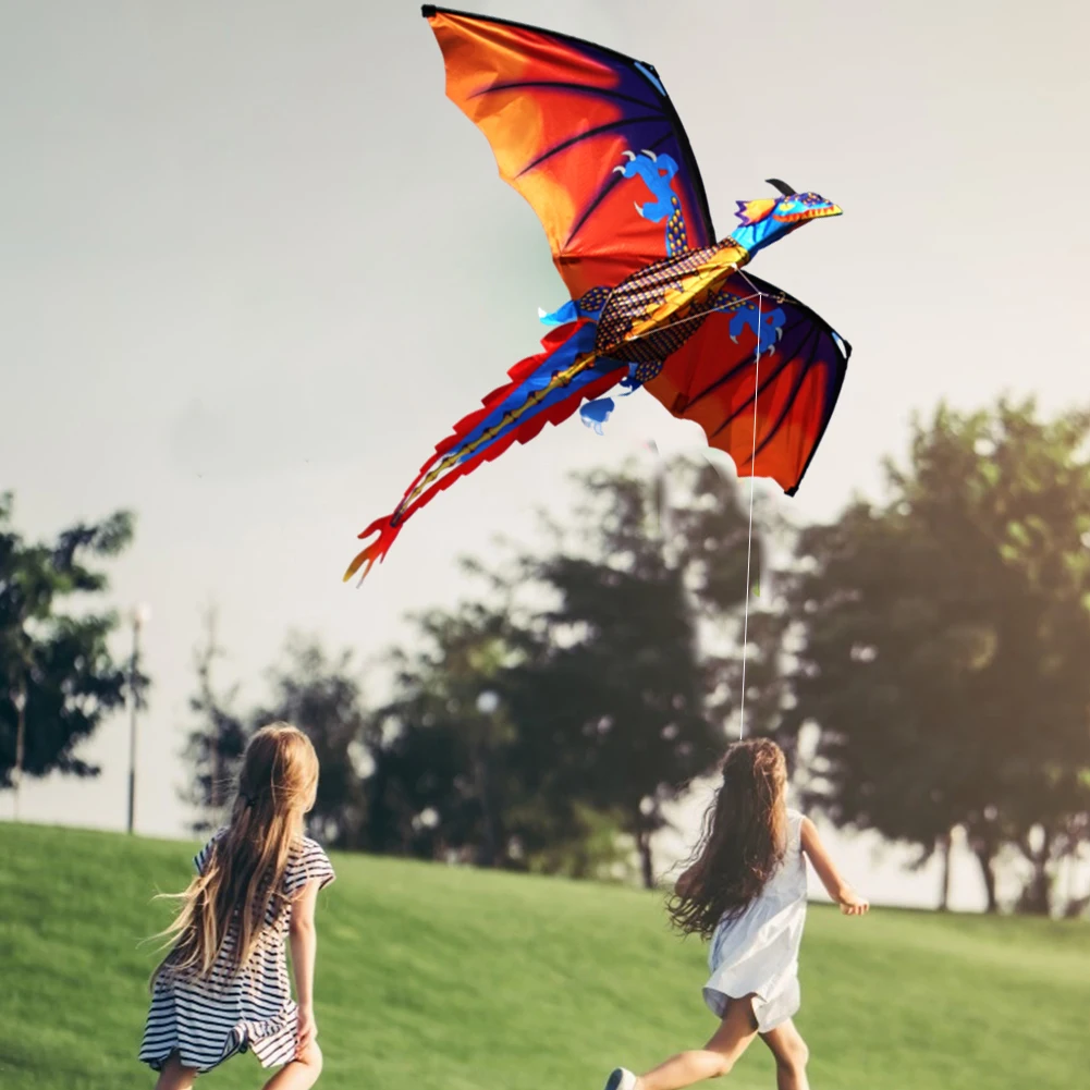 Красочные кайт 3D дракона на открытом воздухе 100 м серфинга Летающий игра Детские