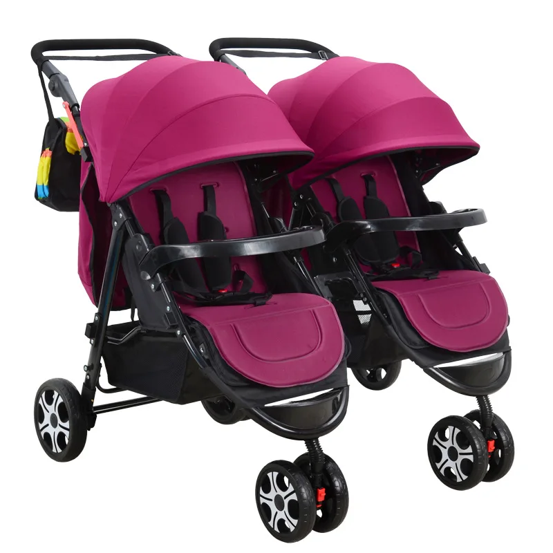 Free shippingRainbow Portable Folding Twins Baby Stroller Lightweight Pram Two Double Cart Buggy | Мать и ребенок