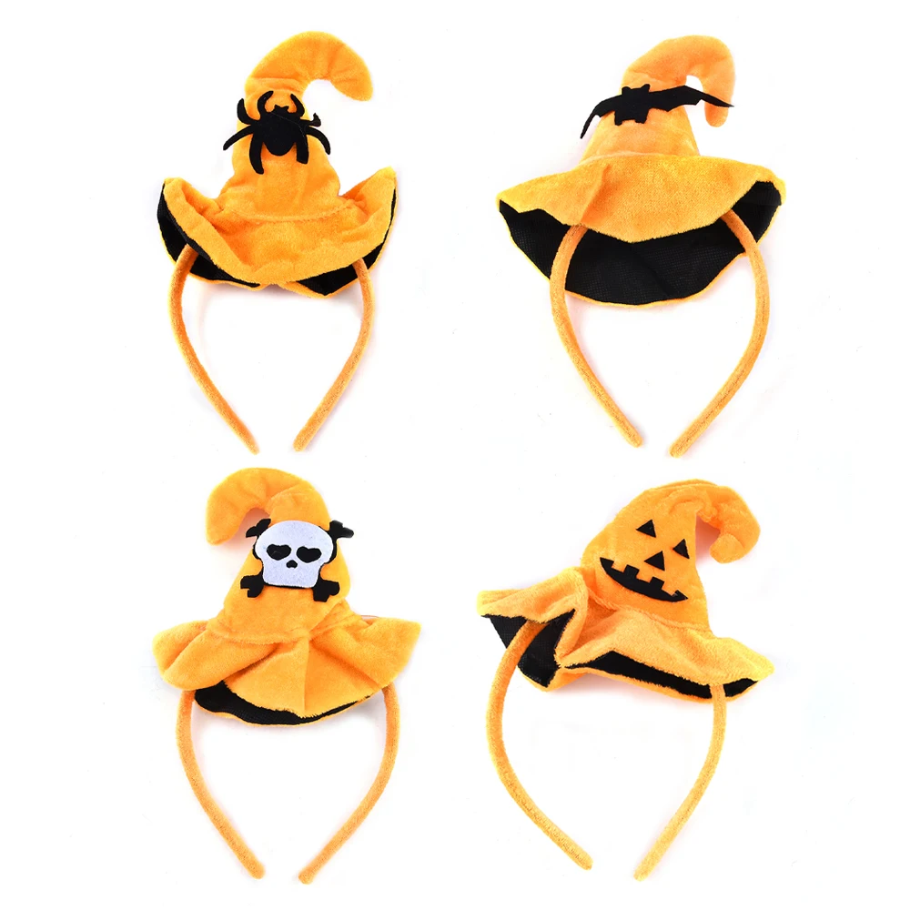

Kids Headbands Halloween Girl Glitter Hairbands Party Gifts Bows Crown Hair Accessory Photo Props