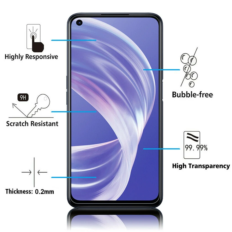 Protector de pantalla de vidrio templado para Oppo A73 5G, pel&iacute;cula protectora para Oppo a73 A 73 73a, 3 uds.-2