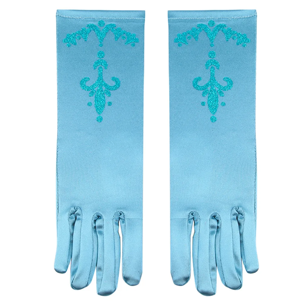 Красивая Снежная королева принцессы детские длинные перчатки для девочек