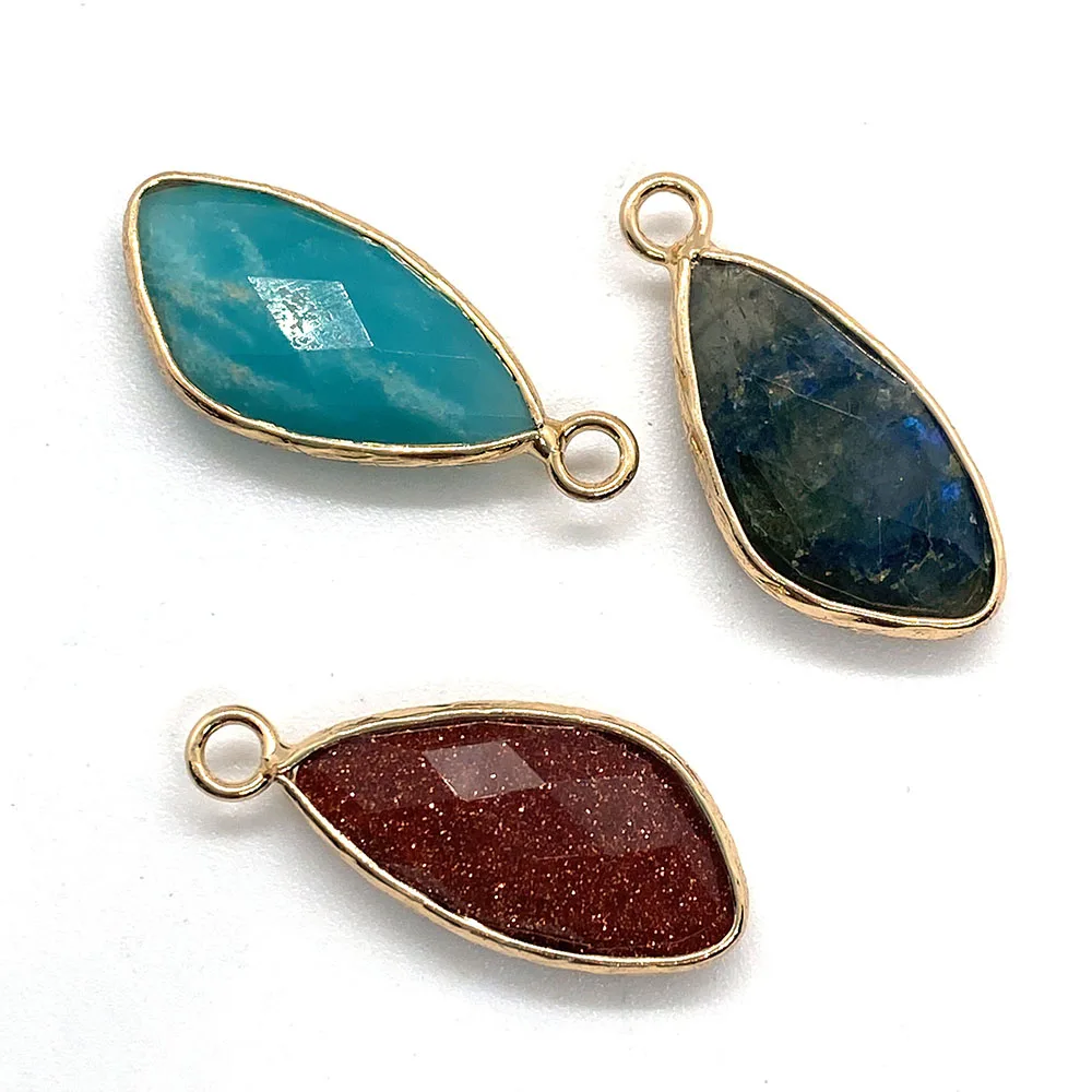 

Irregular Faceted Natural Stone Pendant, Amethyst Fashion Pendant for DIY Jewelry Making, Necklace and Bracelet Accessories