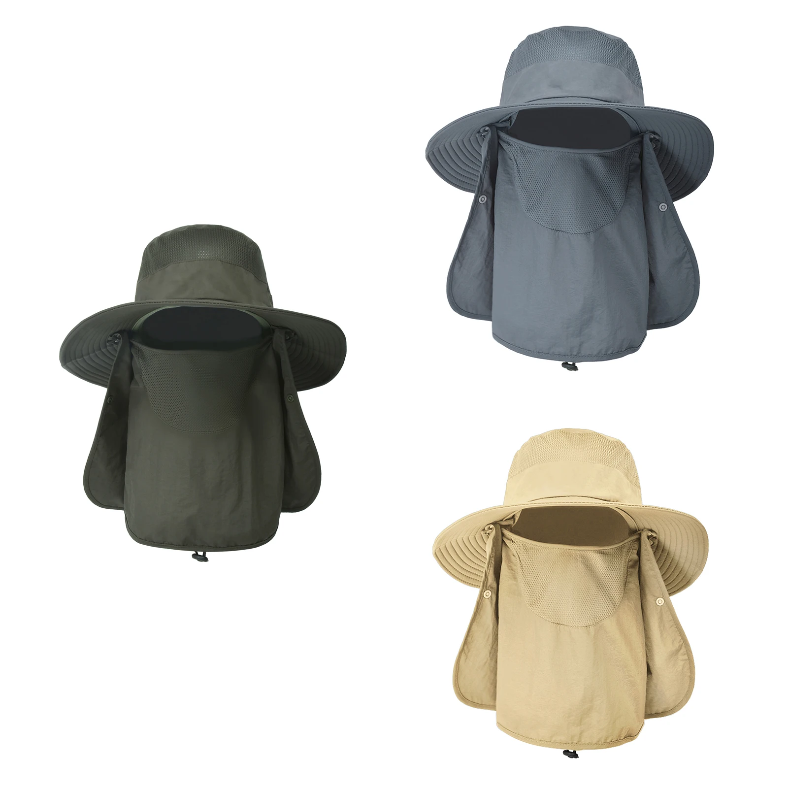 

Breathable Wide Brim Sun Hat Female Face Mask Sun Hat For Man Sunhat Summer Outdoor Quick-Drying Sunscreen Fisherman Hat Fishing