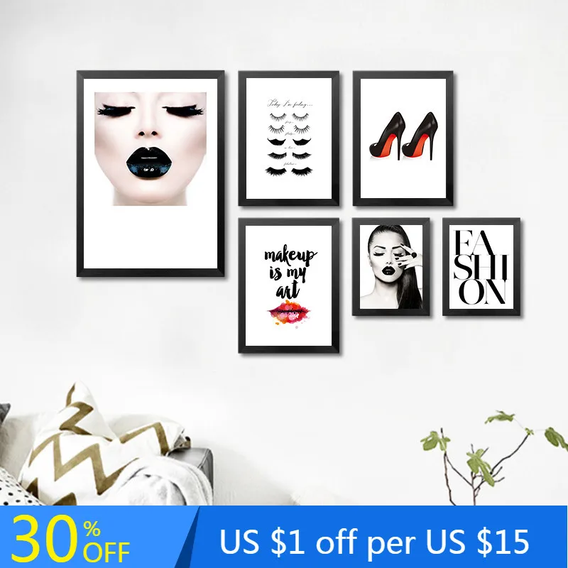 Современный модный красивый художественный постер на холсте с принтом ресниц