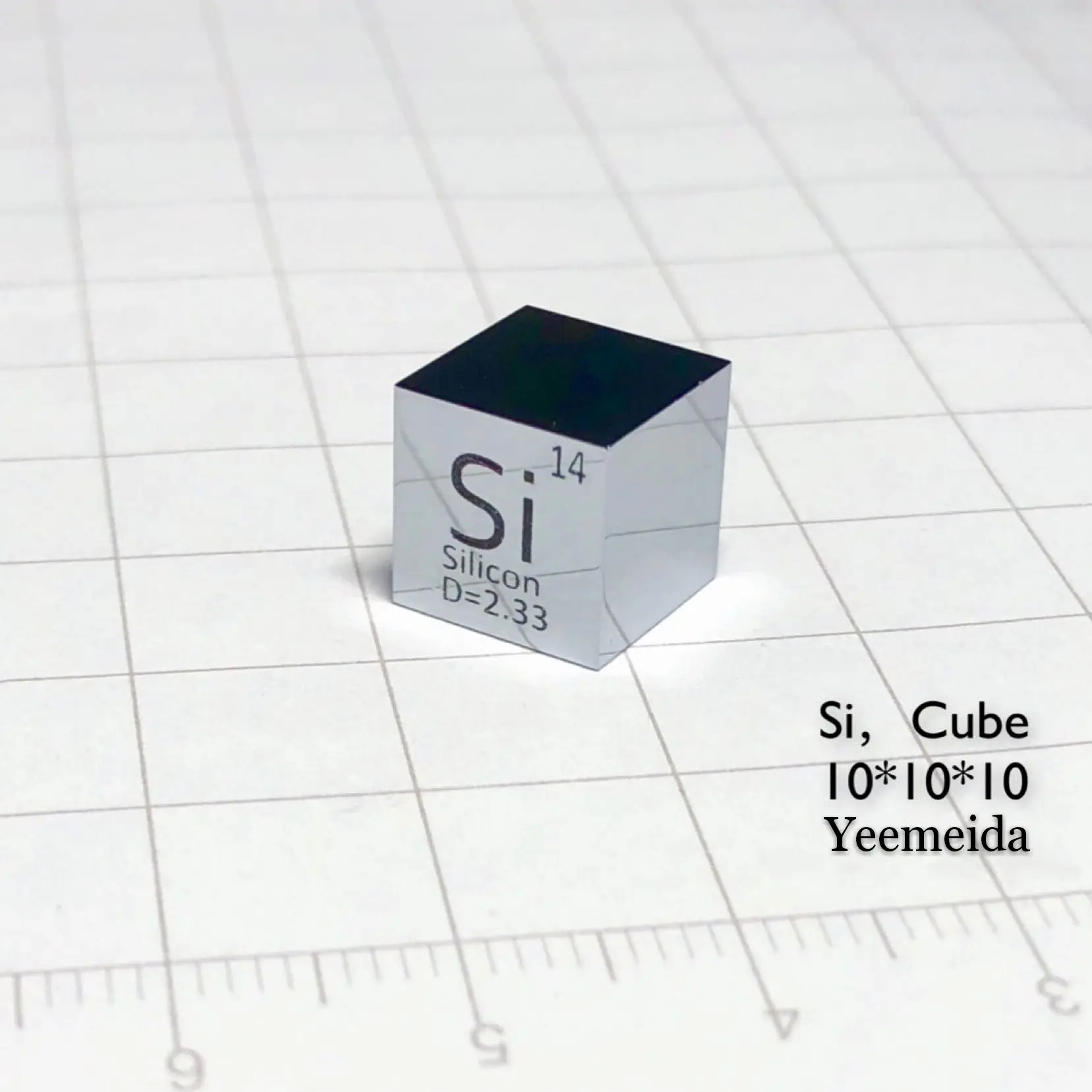 

Silicon Si Cube metal Polished Element Collection Silicon Target Science Experiment 10x10x10mm Ge for Research and Development