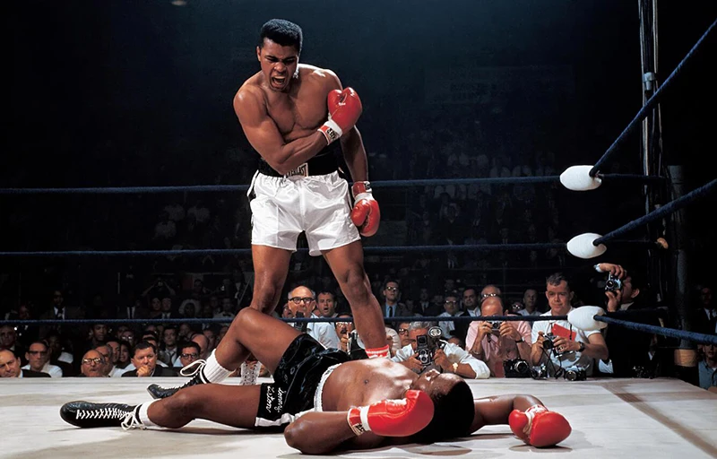 Мохамед Али VS Sony Liston спортивный постер настенный холст художественная живопись