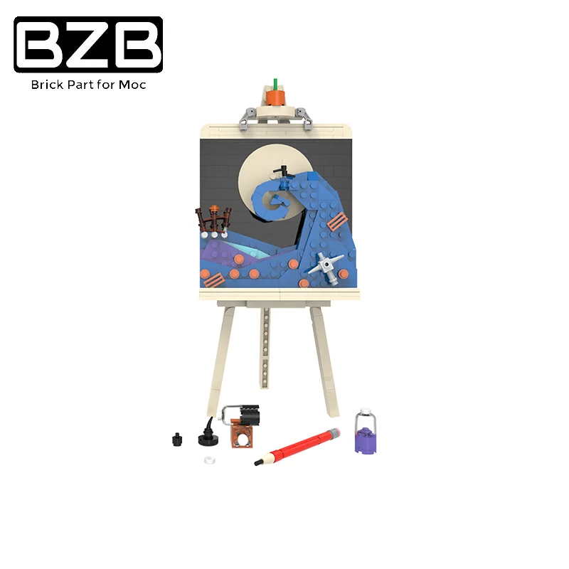 

BZB MOC Famous Art Painting Christmas Halloween Creative Pixel Painting Building Block Kids Toys Boys DIY Education Best Gifts